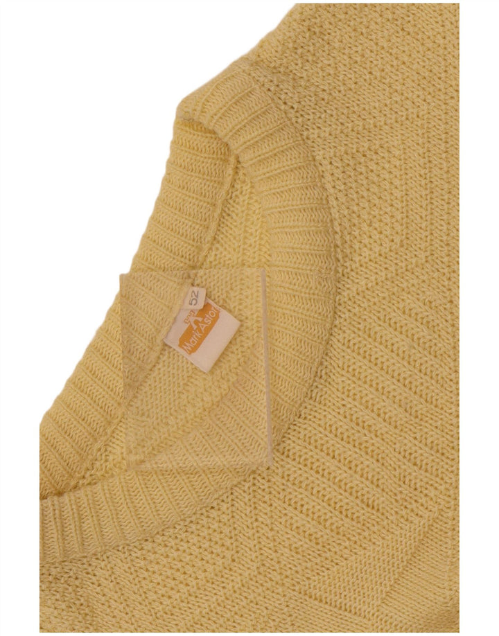 Suéter masculino Mark Astor com gola redonda IT 52 grande amarelo geométrico