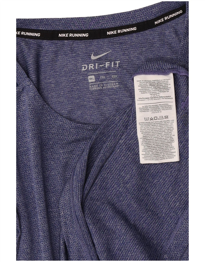 Camiseta masculina Nike Dri Fit Top 2XL poliéster azul marinho