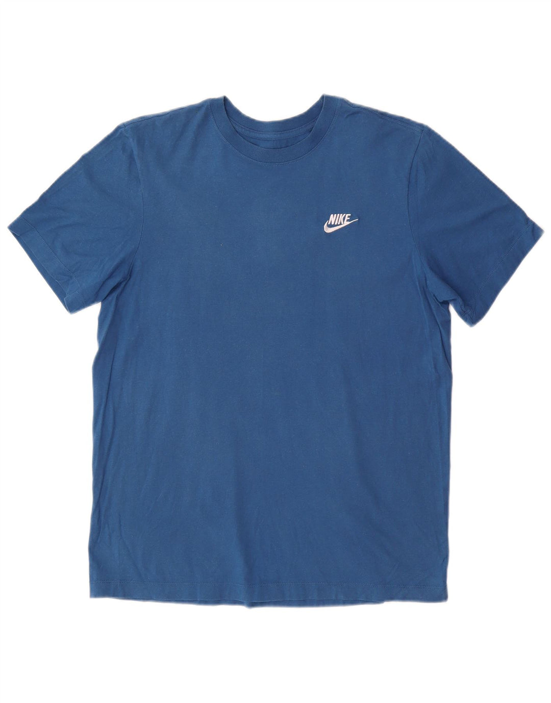 Camiseta masculina NIKE Top médio azul algodão