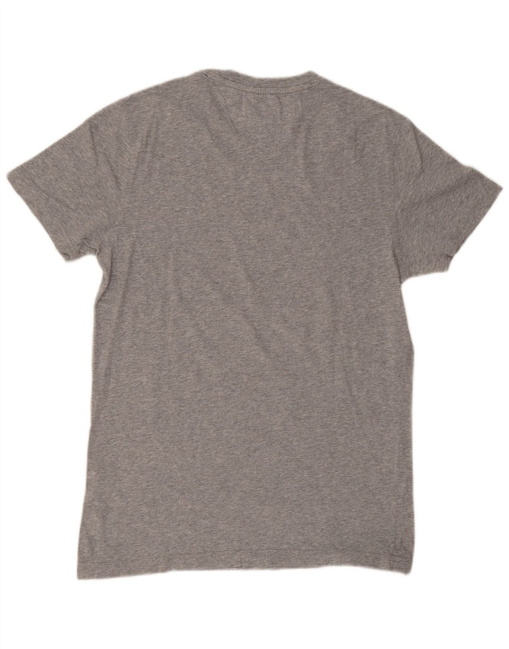 Camiseta masculina Tommy Hilfiger top pequeno algodão cinza