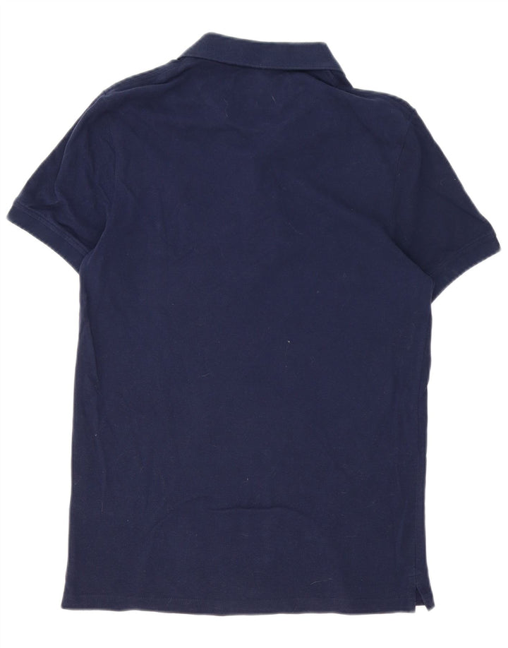 Camisa polo masculina Lyle & Scott pequena azul marinho algodão
