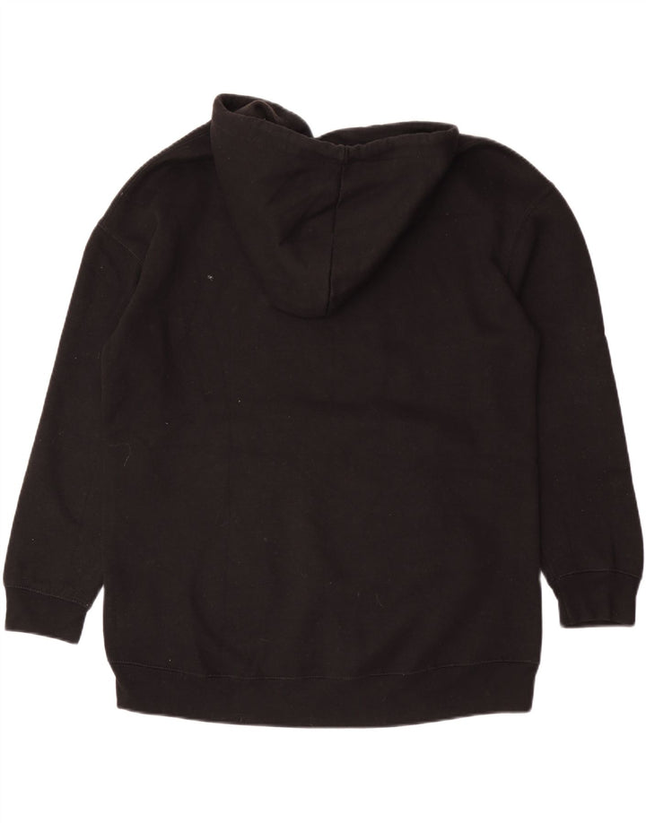 Zara Mens Loose Fit Hoodie Jumper Pequeno Poliéster Preto