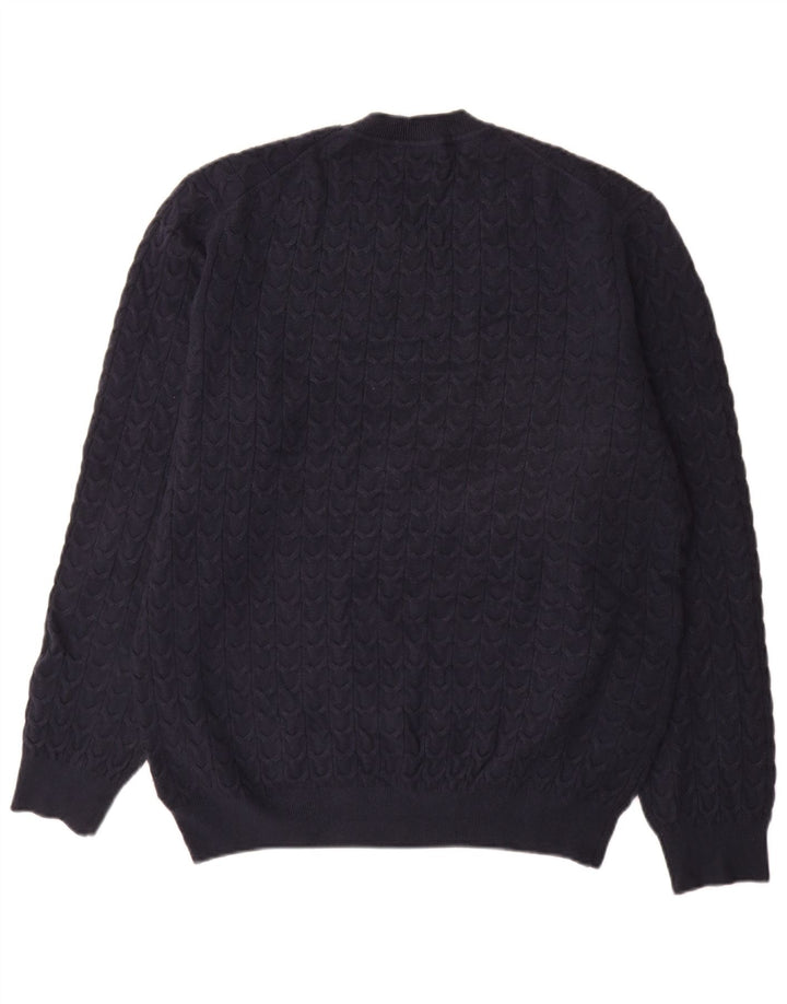 Suéter masculino Massimo Dutti com gola redonda XL azul marinho viscose