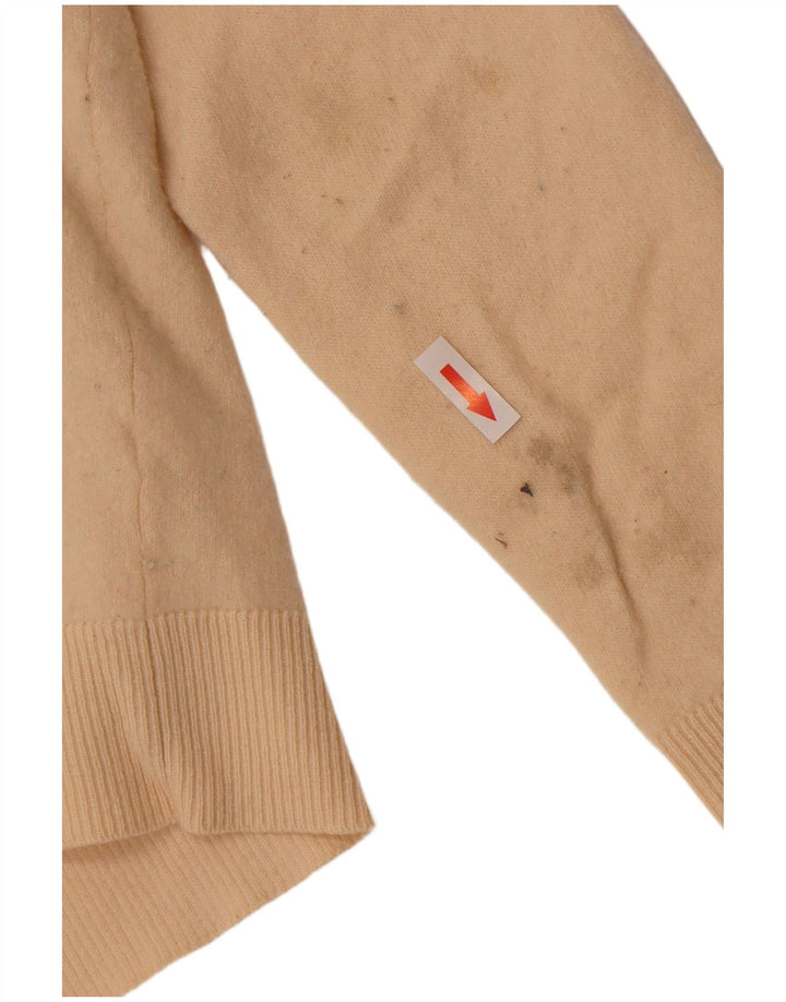 Suéter feminino Reiss Crop Cardigan UK 12 médio off white lã