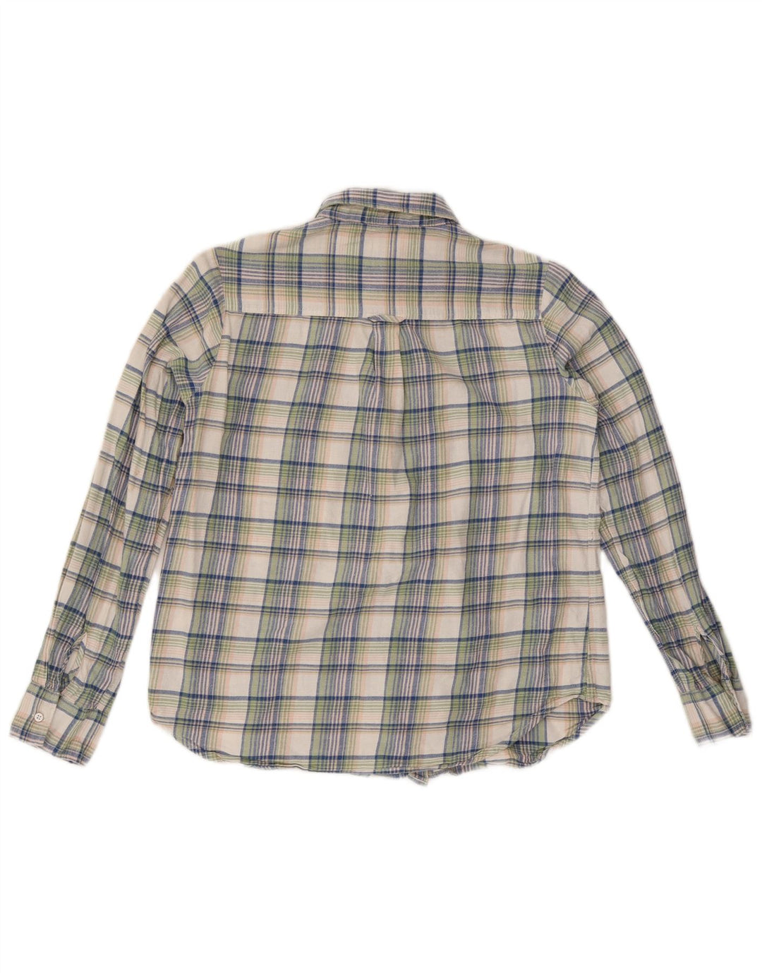 Camisa feminina de flanela Fat Face Classic Fit Reino Unido 12 média xadrez multicolorida