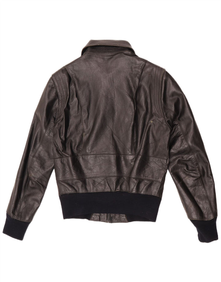 Jaqueta bomber masculina vintage UK 34 XS preta