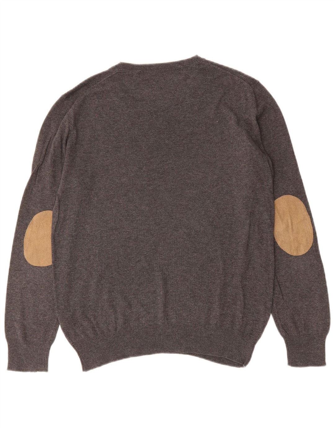 Suéter masculino ZARA com gola redonda e algodão cinza pequeno