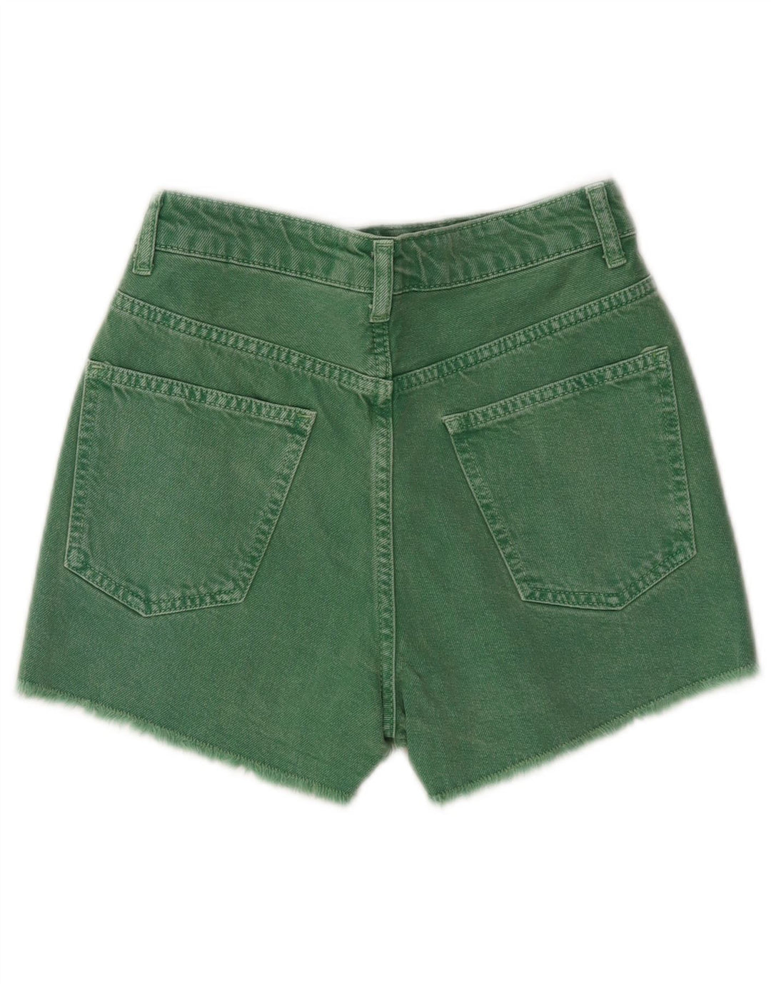 Shorts jeans feminino Zara EU 34 2XS W24 algodão verde