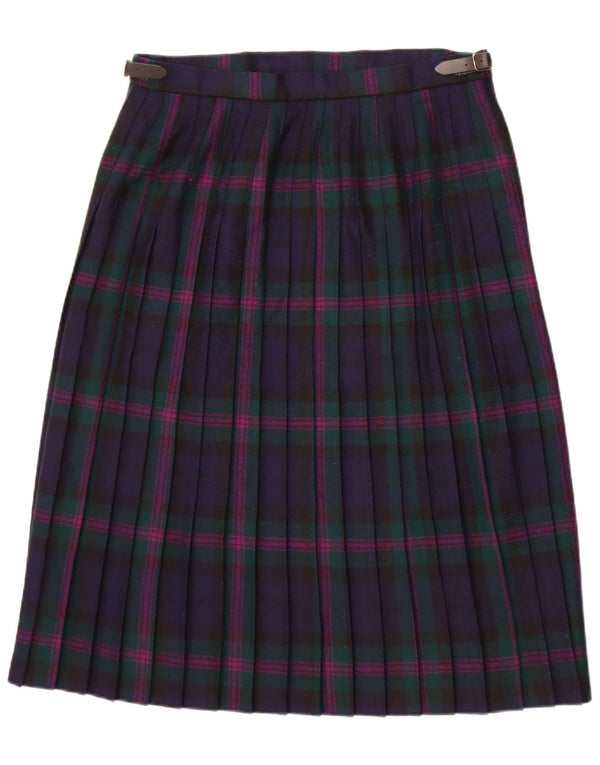 Saia feminina Highland Home Industries UK 20 2XL W34 azul marinho xadrez