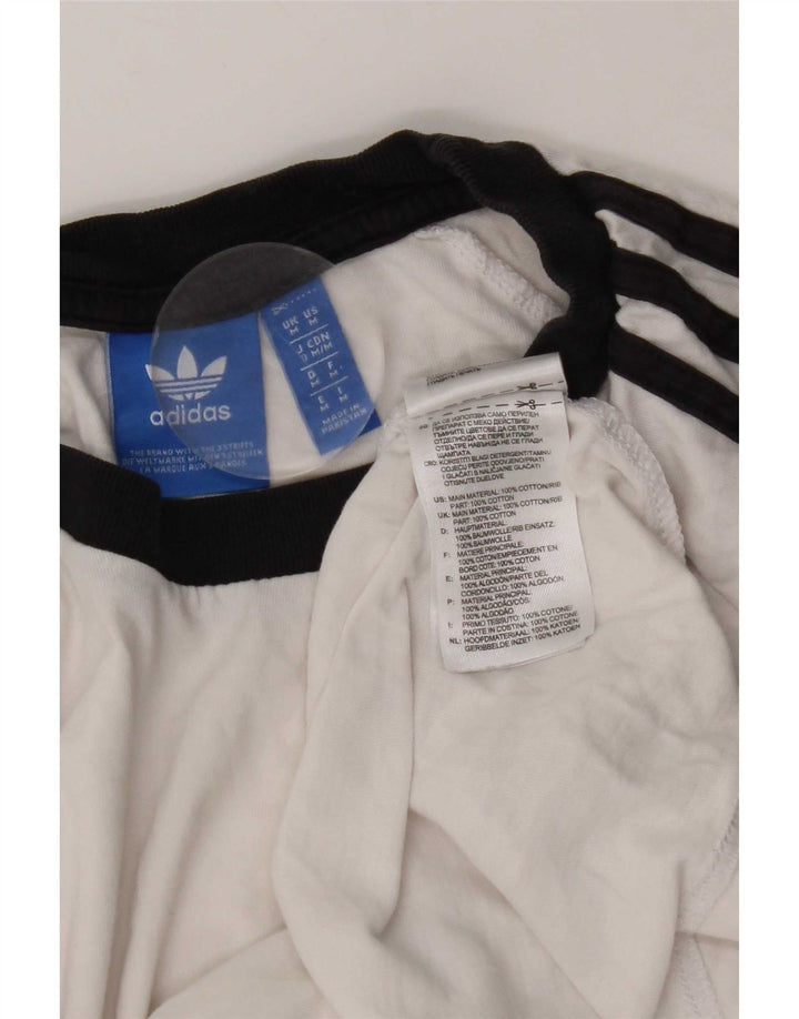 Camiseta masculina Adidas Top médio branco colorblock algodão