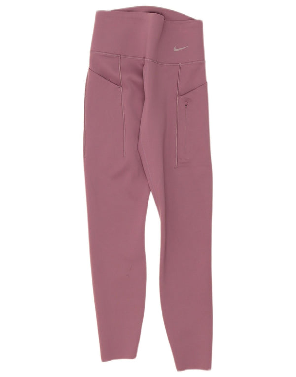 Leggings Nike Dri Fit Feminina UK 8 Pequenas Rosa Nylon