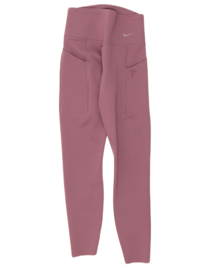 Leggings Nike Dri Fit Feminina UK 8 Pequenas Rosa Nylon