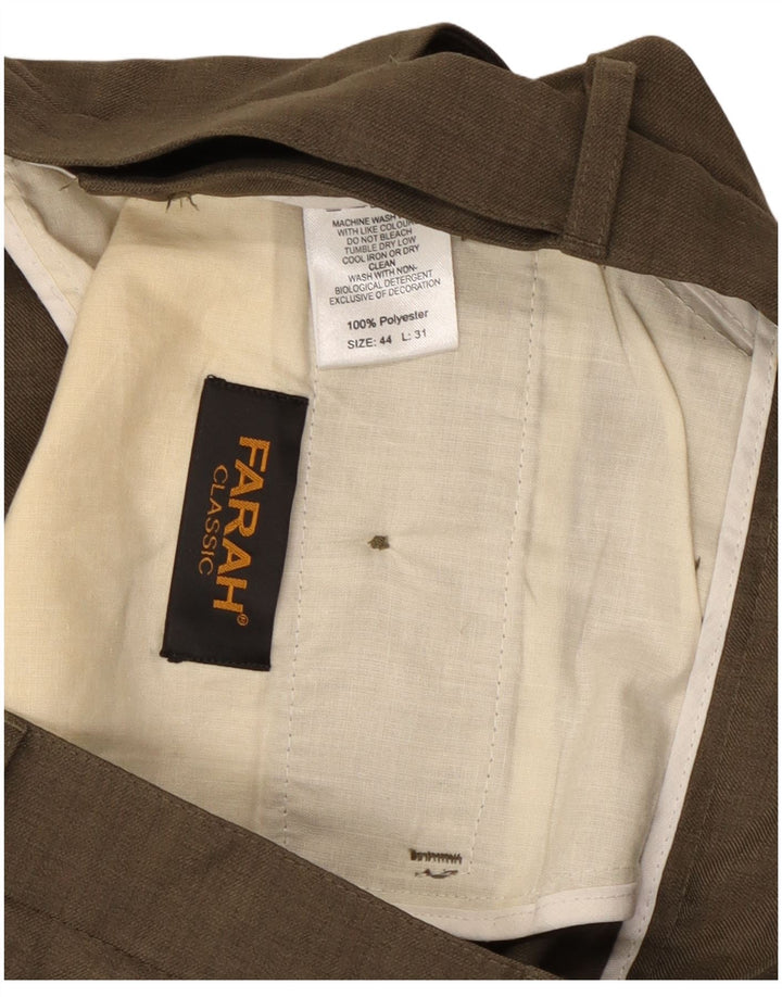 Farah Calça Chino Masculina Reta W44 L31 Poliéster Cáqui