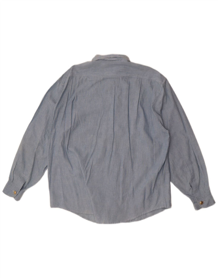 Camisa gráfica feminina vintage UK 18 XL azul