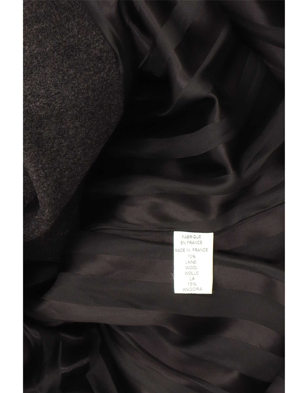 Sobretudo feminino vintage UK 10 lã cinza pequena
