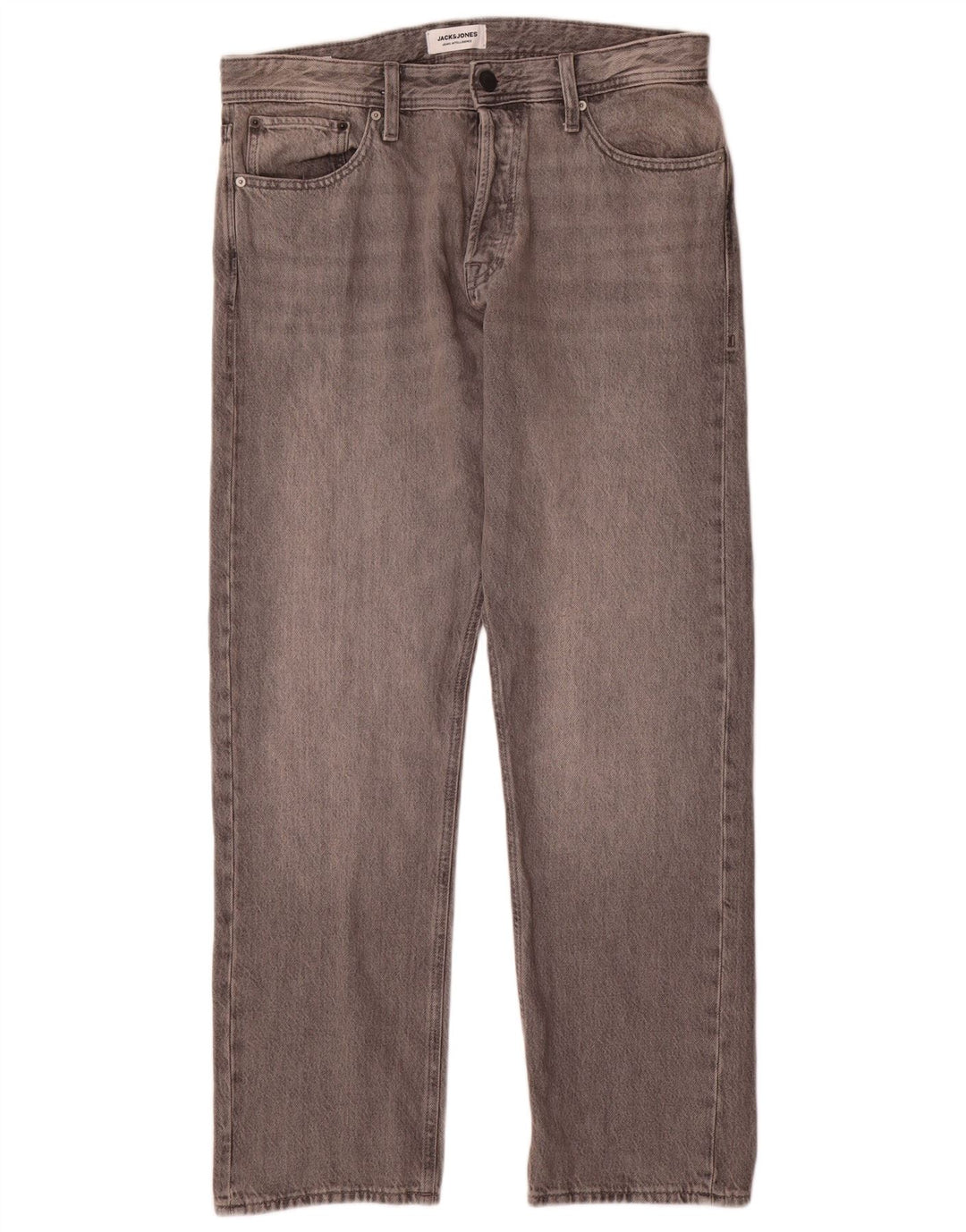 Jeans masculinos Jack & Jones Slim W33 L32 algodão cinza