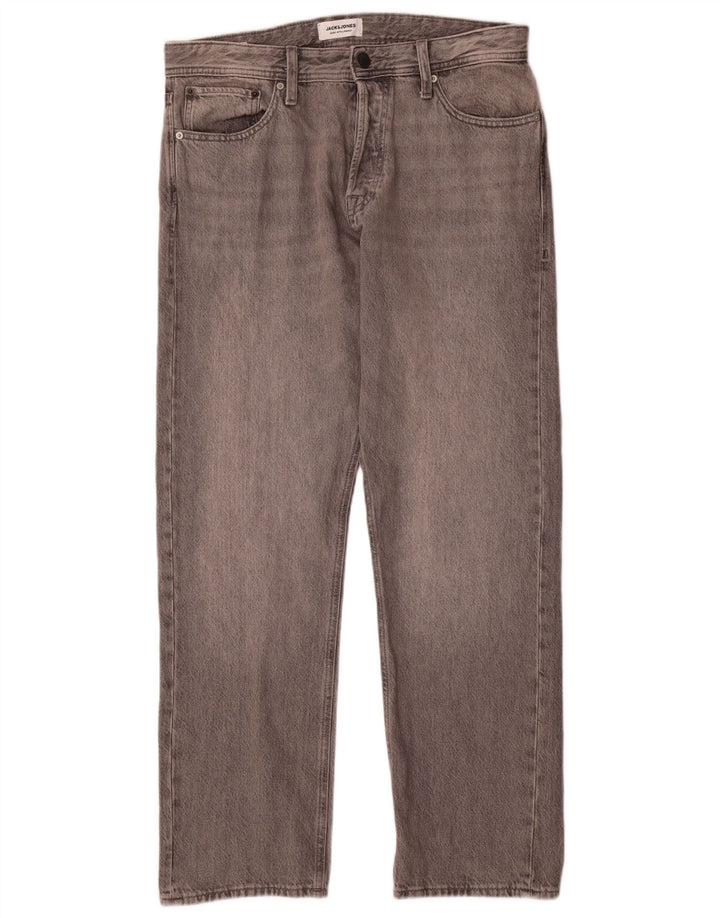 Jeans masculinos Jack & Jones Slim W33 L32 algodão cinza