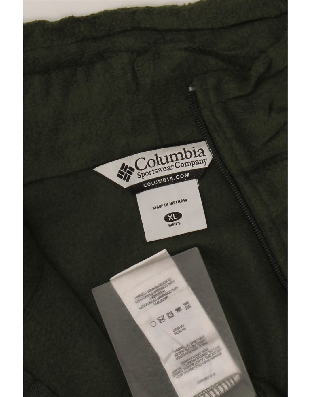 Jaqueta de lã masculina Columbia UK 42 XL cáqui poliéster
