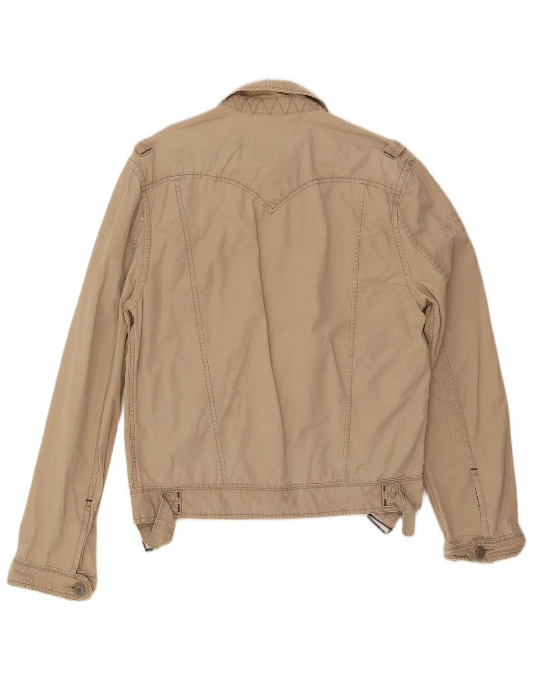 Jaqueta militar masculina Levi's UK 40 grande algodão bege