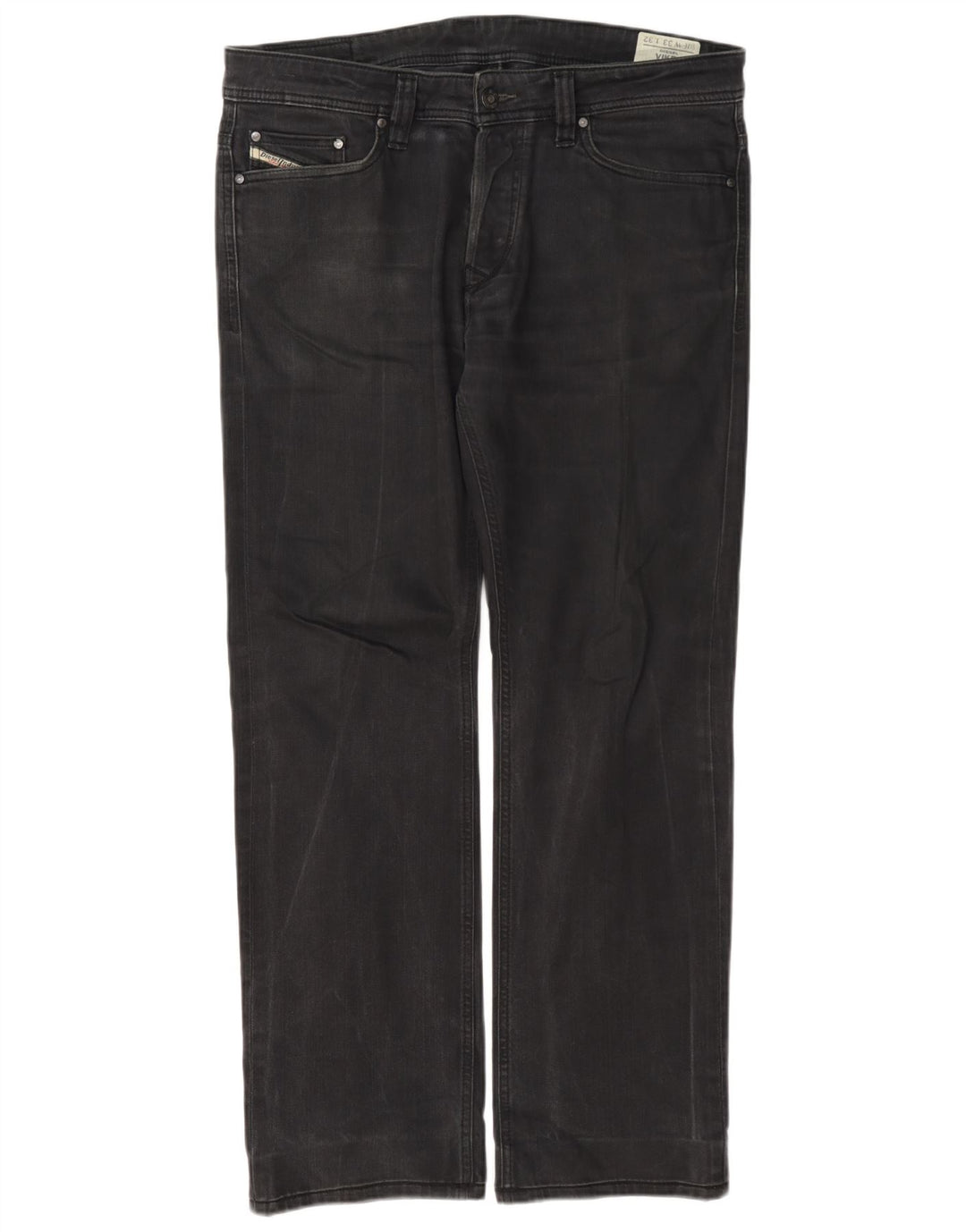 Diesel Masculino Viker Straight Jeans W33 L32 Algodão Cinza