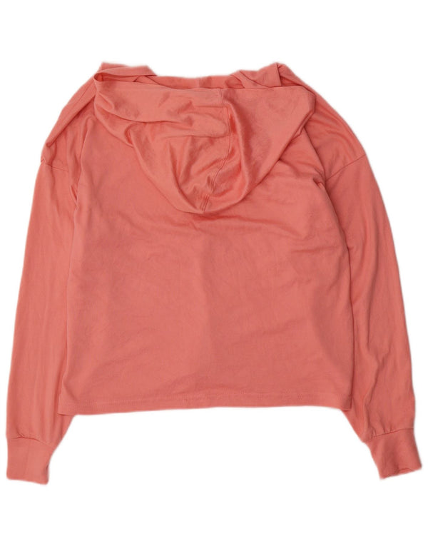 Blusa feminina Hurley com capuz e manga comprida UK 14 poliéster rosa médio