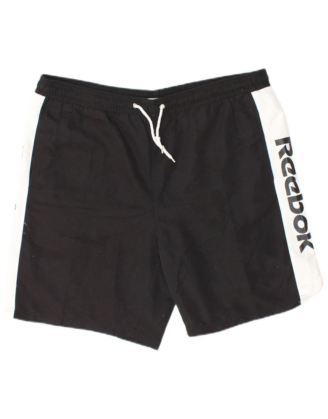 Shorts esportivos gráficos masculinos REEBOK XL preto colorblock poliéster