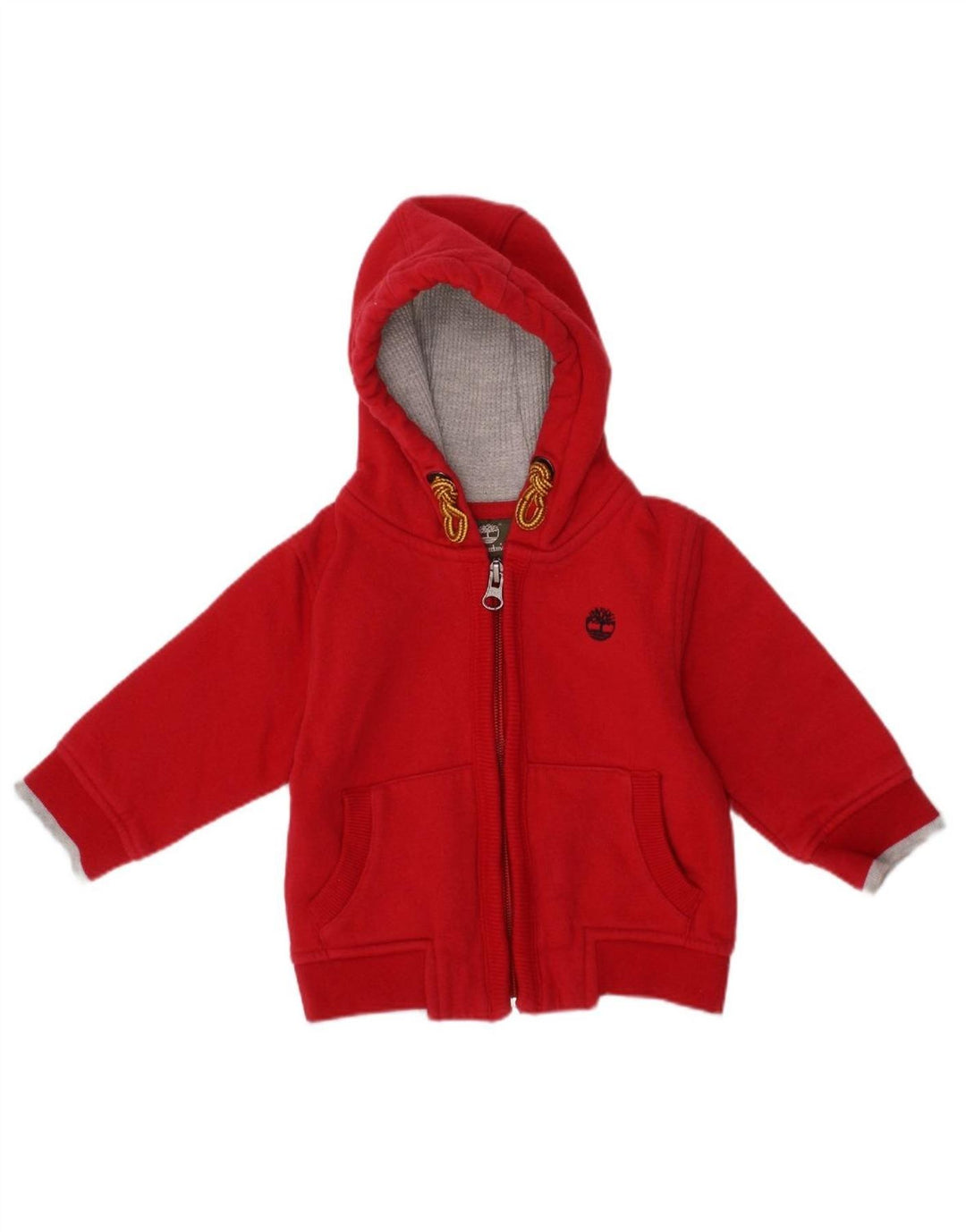 Suéter TIMBERLAND Baby Boys com capuz e zíper 9-12 meses algodão vermelho