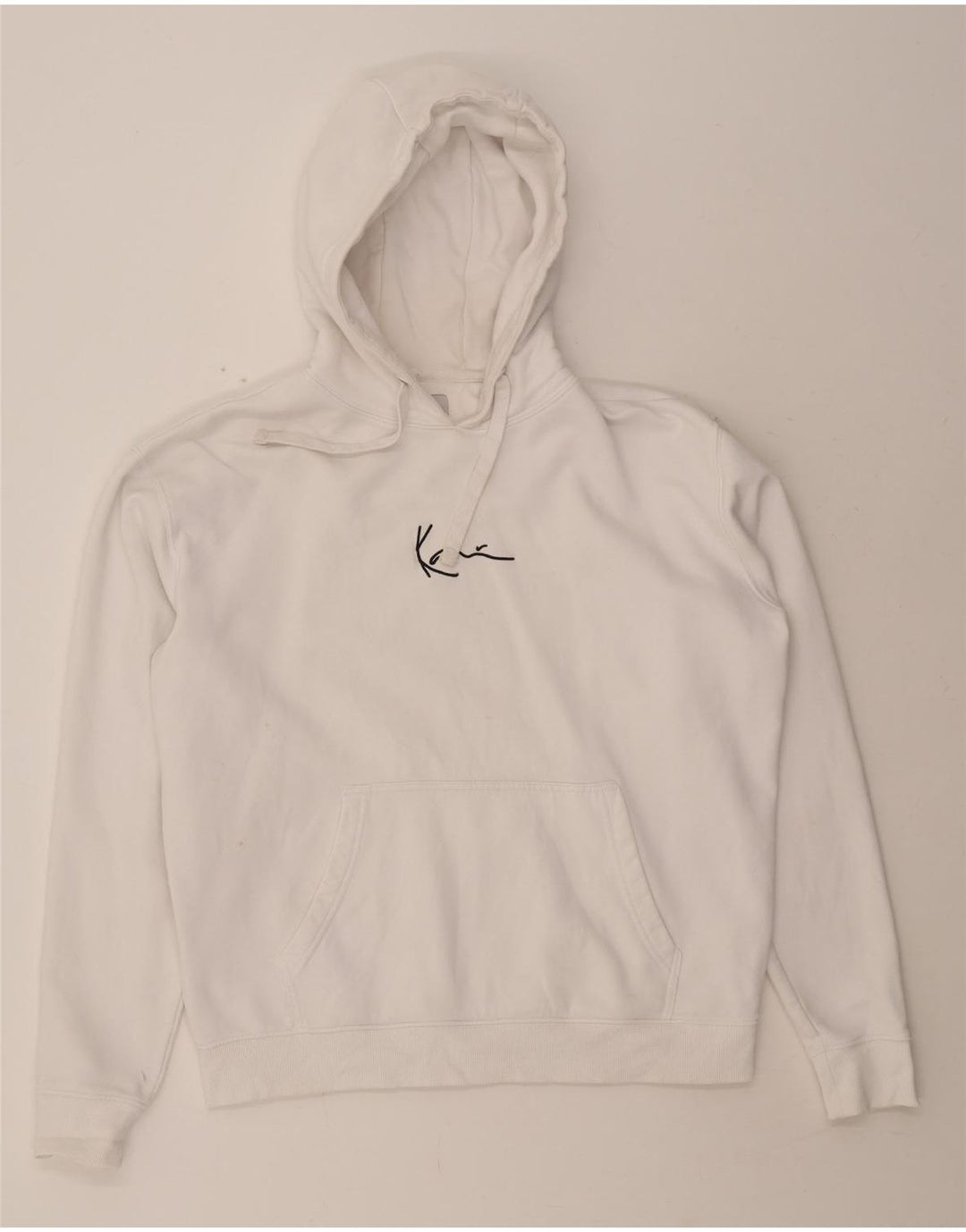 KARL KANI Mens Loose Fit Graphic Hoodie Jumper Small White Cotton Vintage Karl Kani and Second-Hand Karl Kani from Messina Hembry 