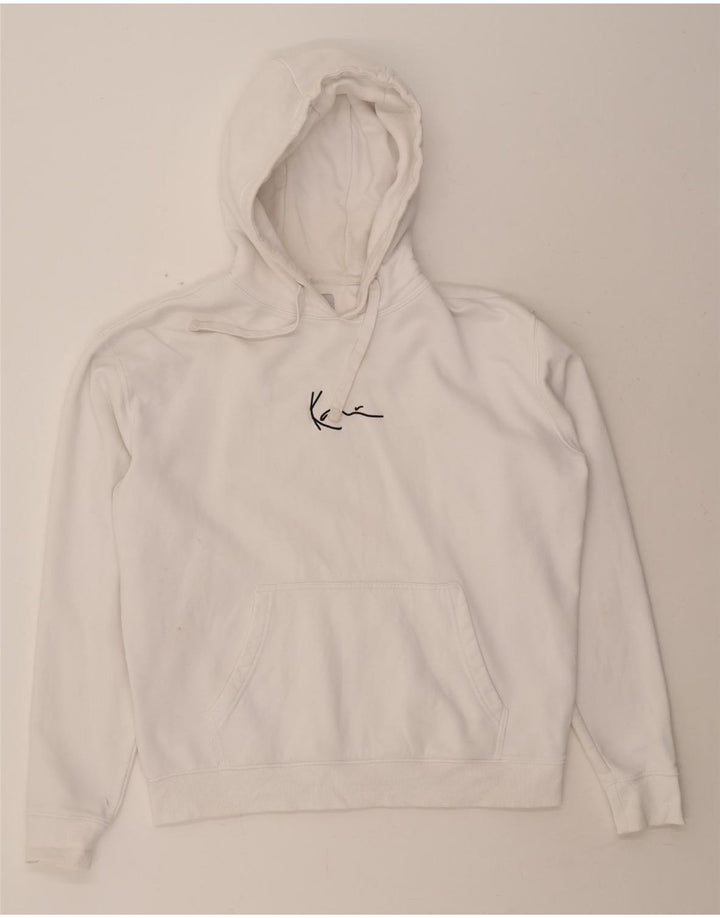 KARL KANI Mens Loose Fit Graphic Hoodie Jumper Small White Cotton Vintage Karl Kani and Second-Hand Karl Kani from Messina Hembry 