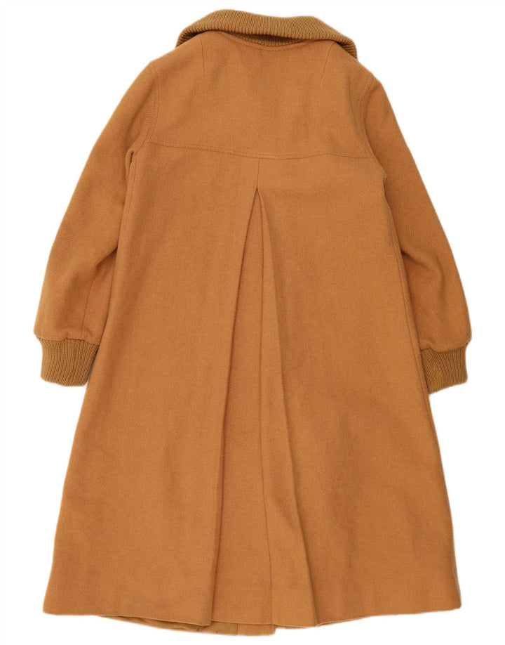 Sobretudo feminino vintage UK 14 lã bege médio