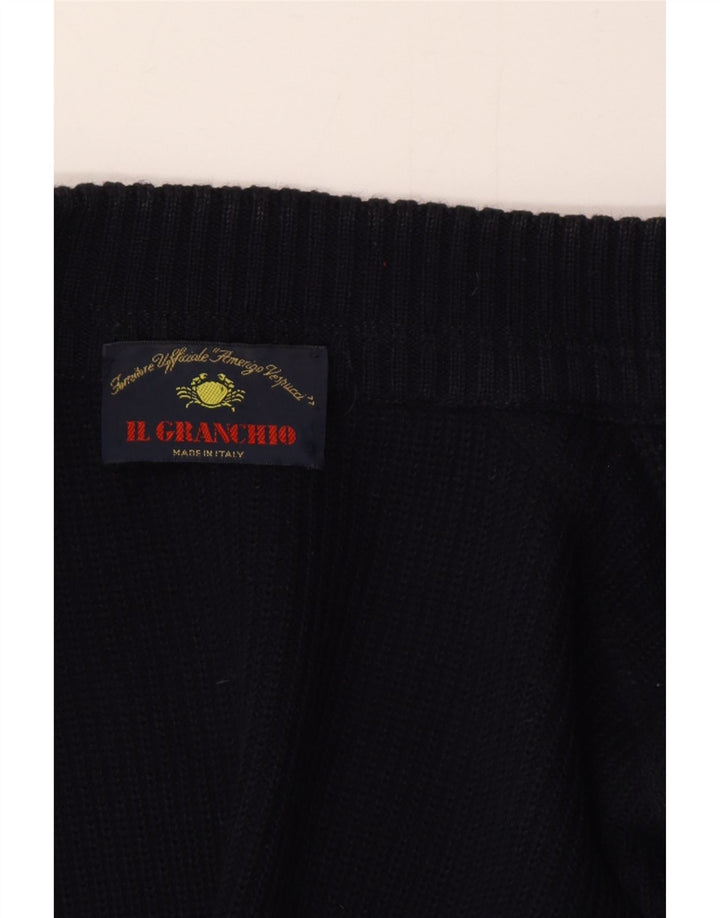 Il Granchio Suéter Cardigan Masculino XL Azul Marinho