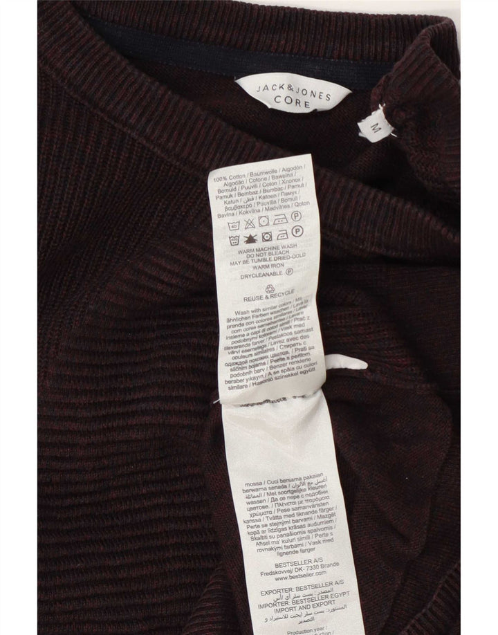 Suéter masculino Jack & Jones Core Regular Fit com gola canoa médio Borgonha