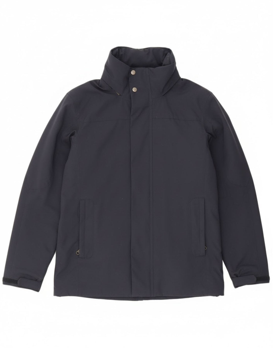 Jaqueta corta-vento masculina Slam com capuz UK 36 nylon azul marinho pequeno