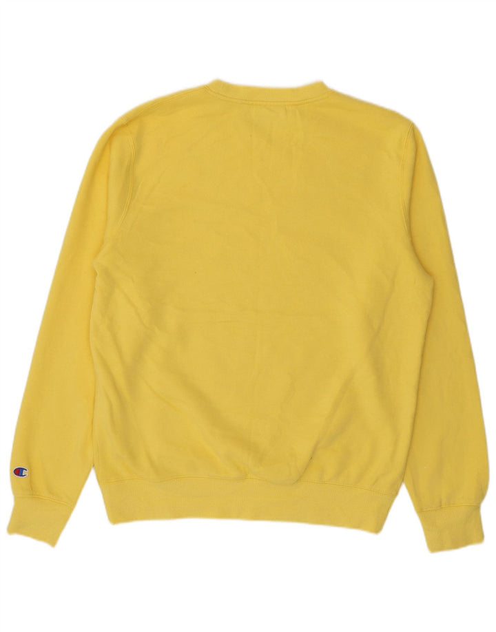 Champion moletom gráfico masculino jumper grande algodão amarelo