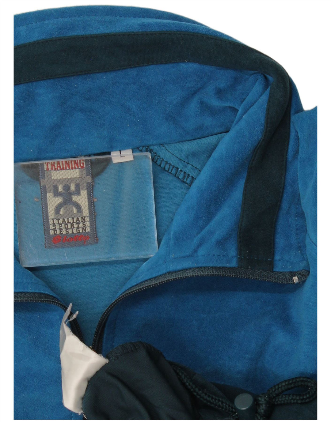 Lotto masculino veludo agasalho jaqueta grande bloco colorido azul