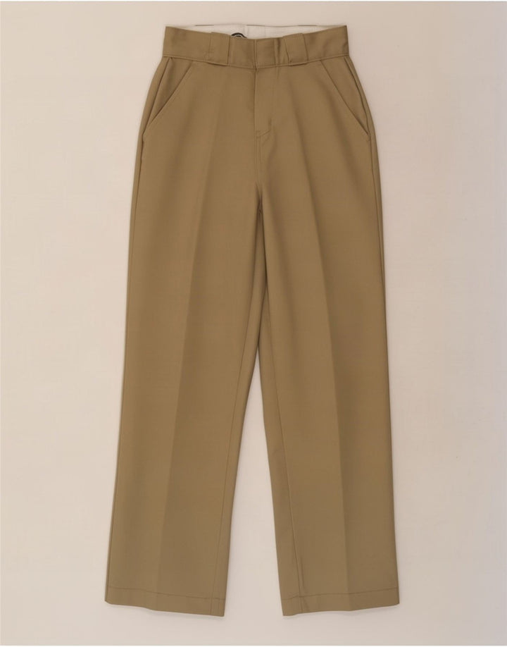 Calça Chino reta feminina Dickies W24 L26 poliéster bege