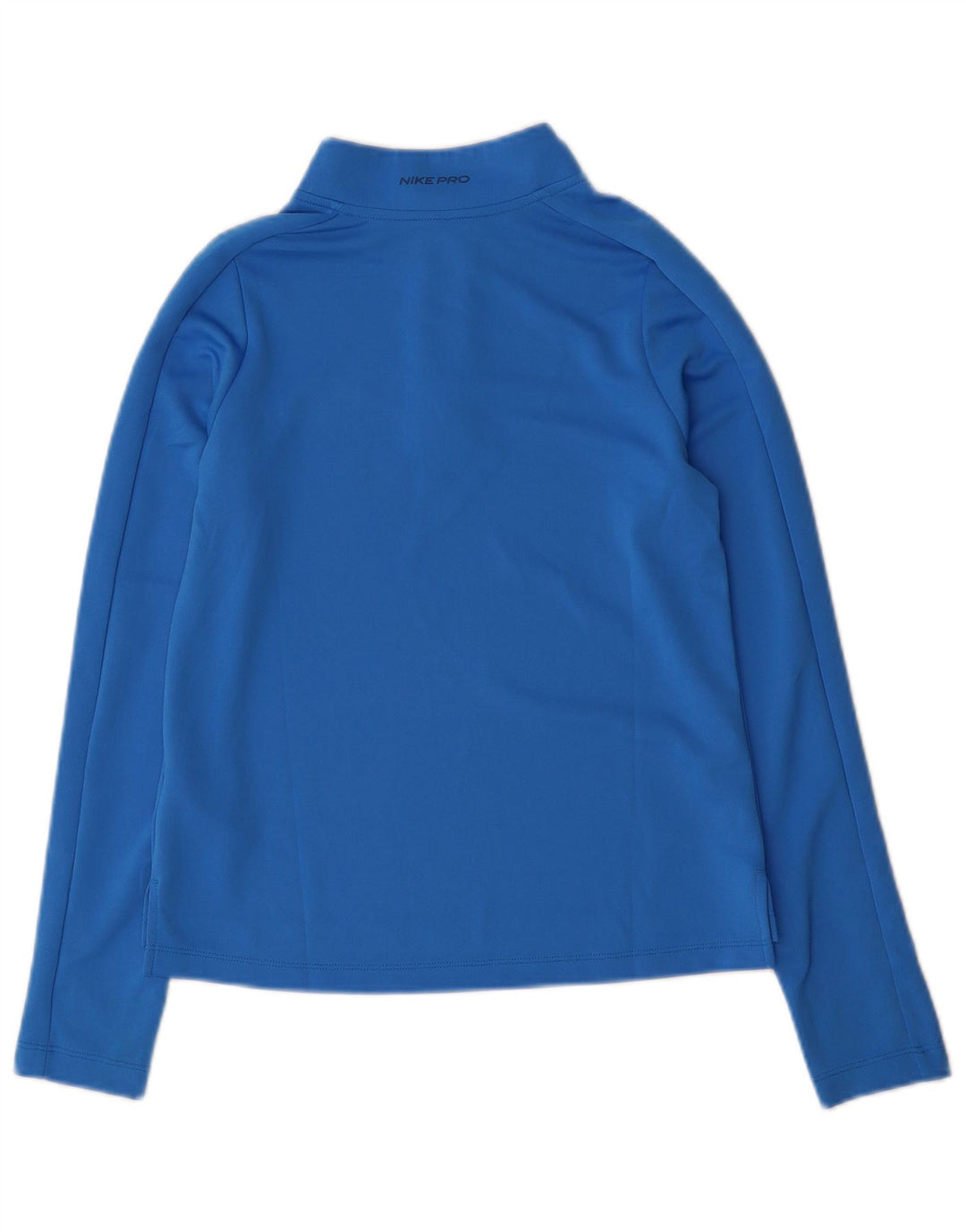Nike Girls Dri Fit Zip Neck Pullover Treino Top 12-13 Anos Grande Azul