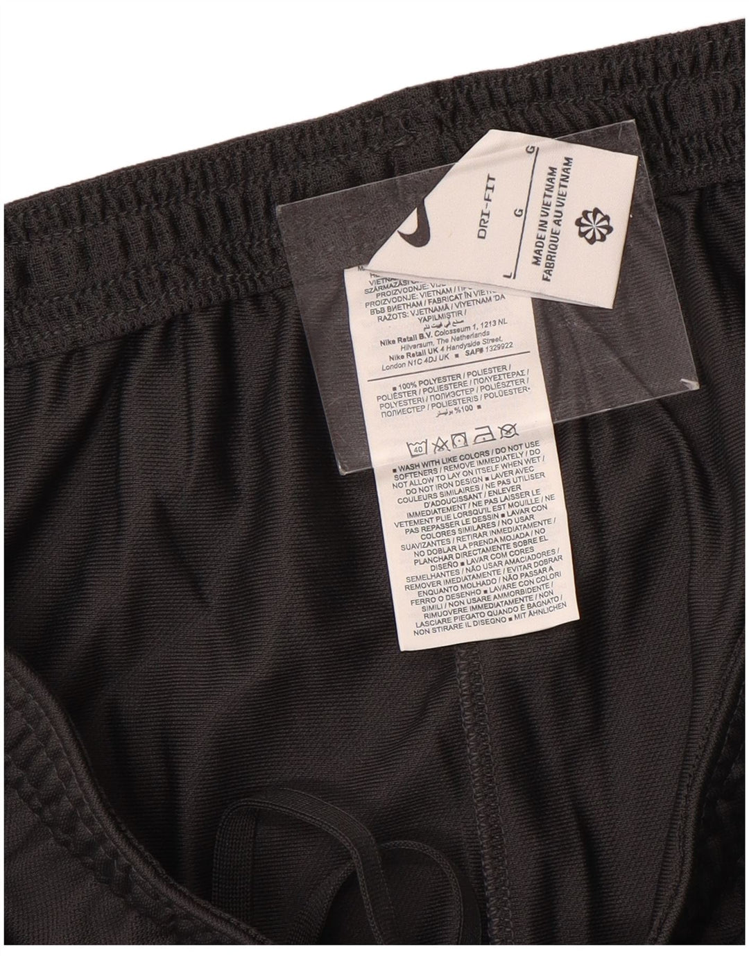 Calça de treino masculina NIKE Dri Fit grande poliéster cinza