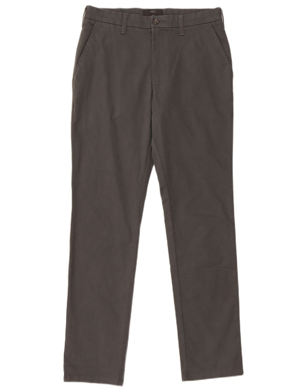 Calça Chino Masculina Slim Marks & Spencer W30 L31 Algodão Cinza