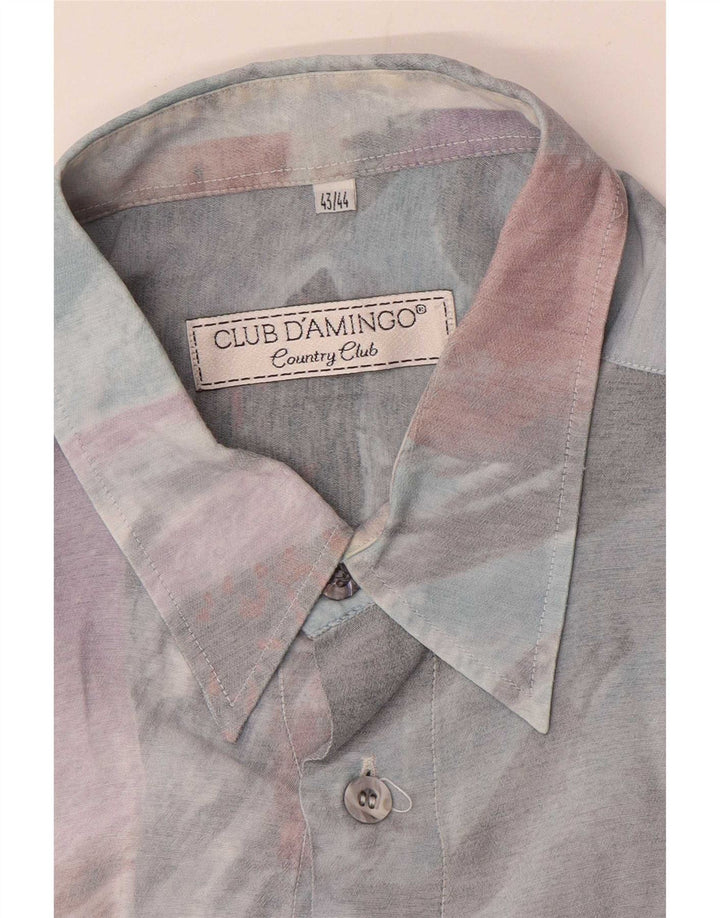Camisa masculina Club D'Amingo com estampa abstrata tamanho 43/44 XL multicolorida