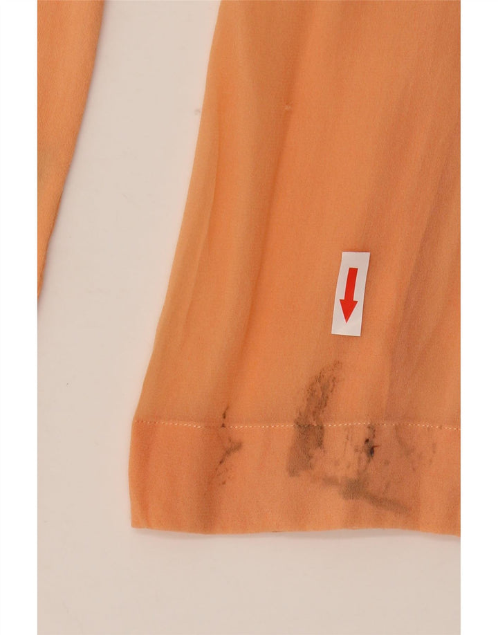Blusa feminina transparente Massimo Dutti UE 40 médio laranja