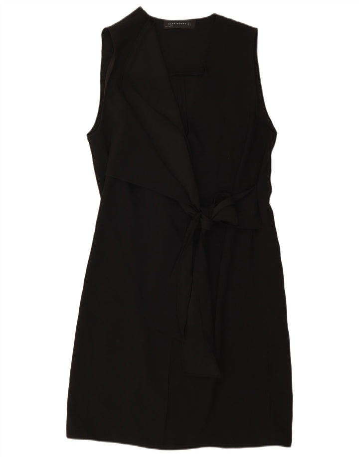 Vestido feminino sem mangas Zara UK 14 médio preto