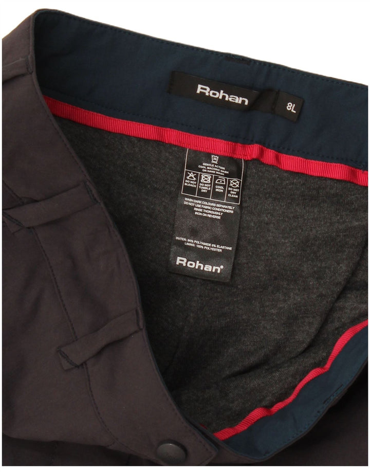 Rohan Calça feminina bootcut chino UK 8 pequena W30 L33 cinza poliamida