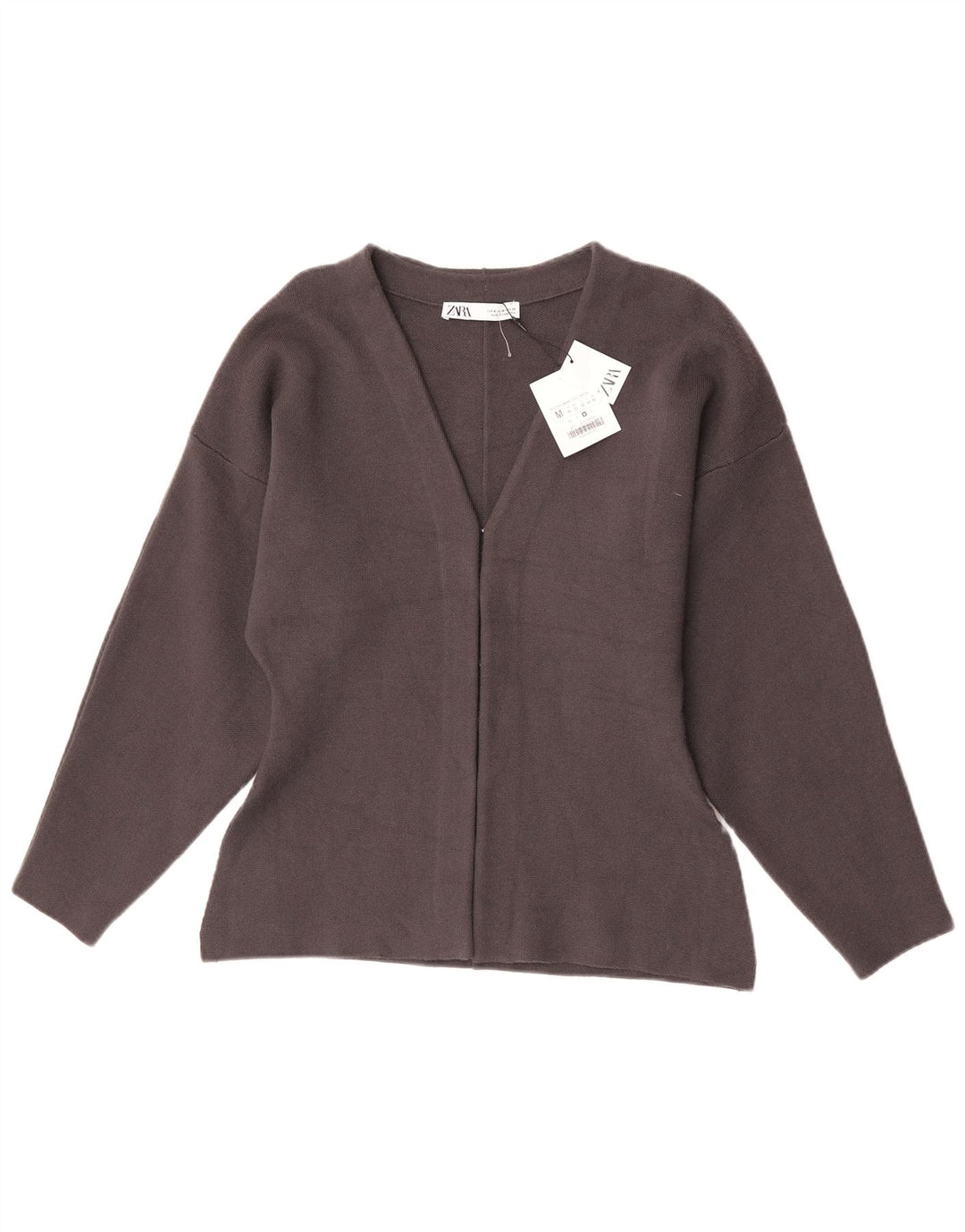 Suéter cardigã feminino Zara Reino Unido 12 Viscose cinza médio