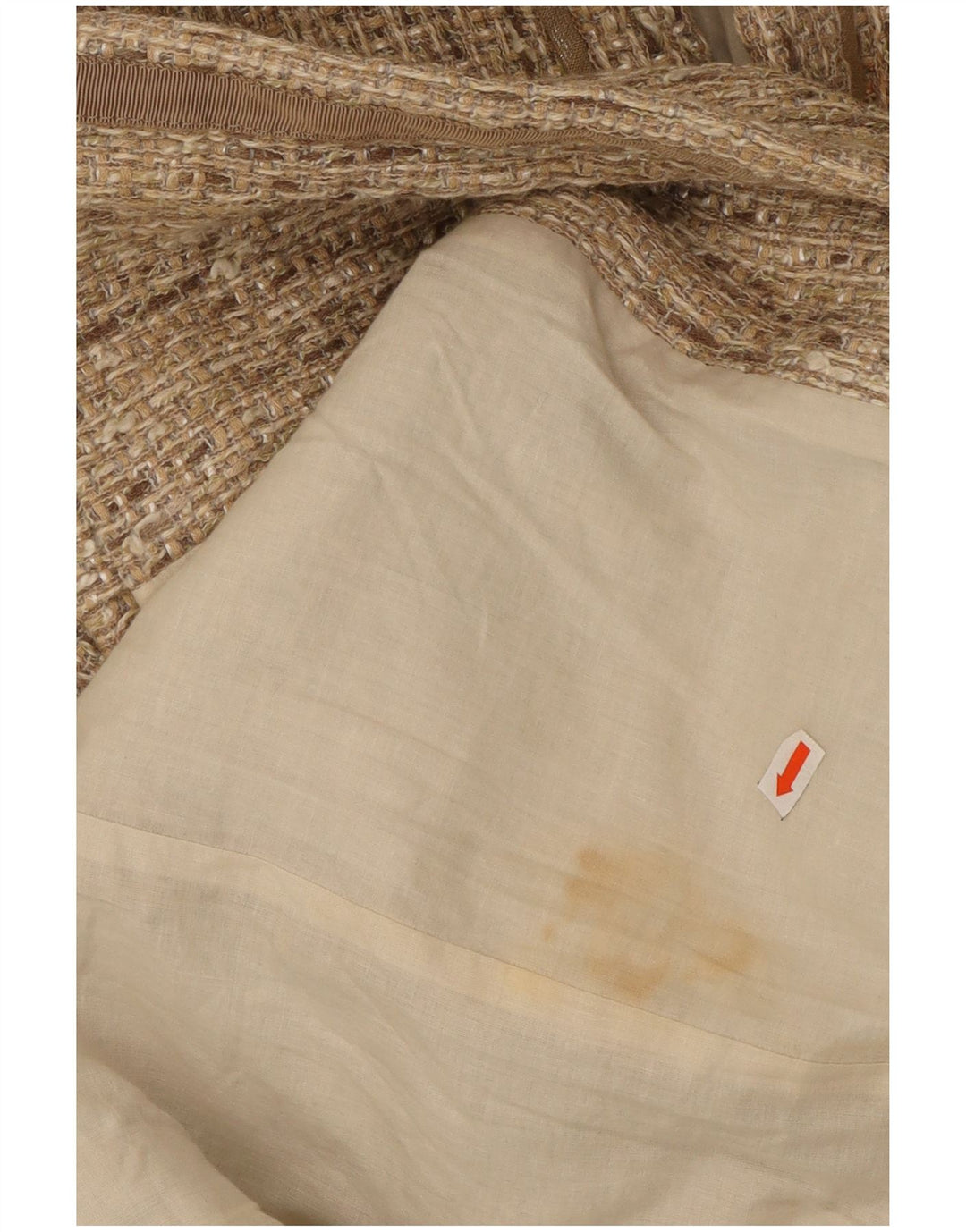 Sobretudo feminino Hugo Boss UK 14 algodão bege médio