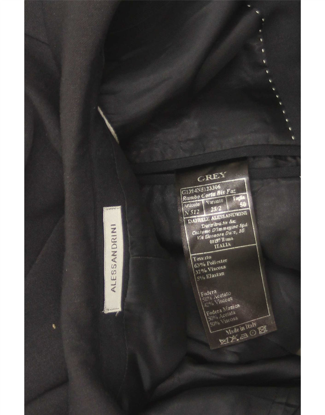 Jaqueta blazer masculina de 2 botões Daniele Alessandrini IT 50 grande preta