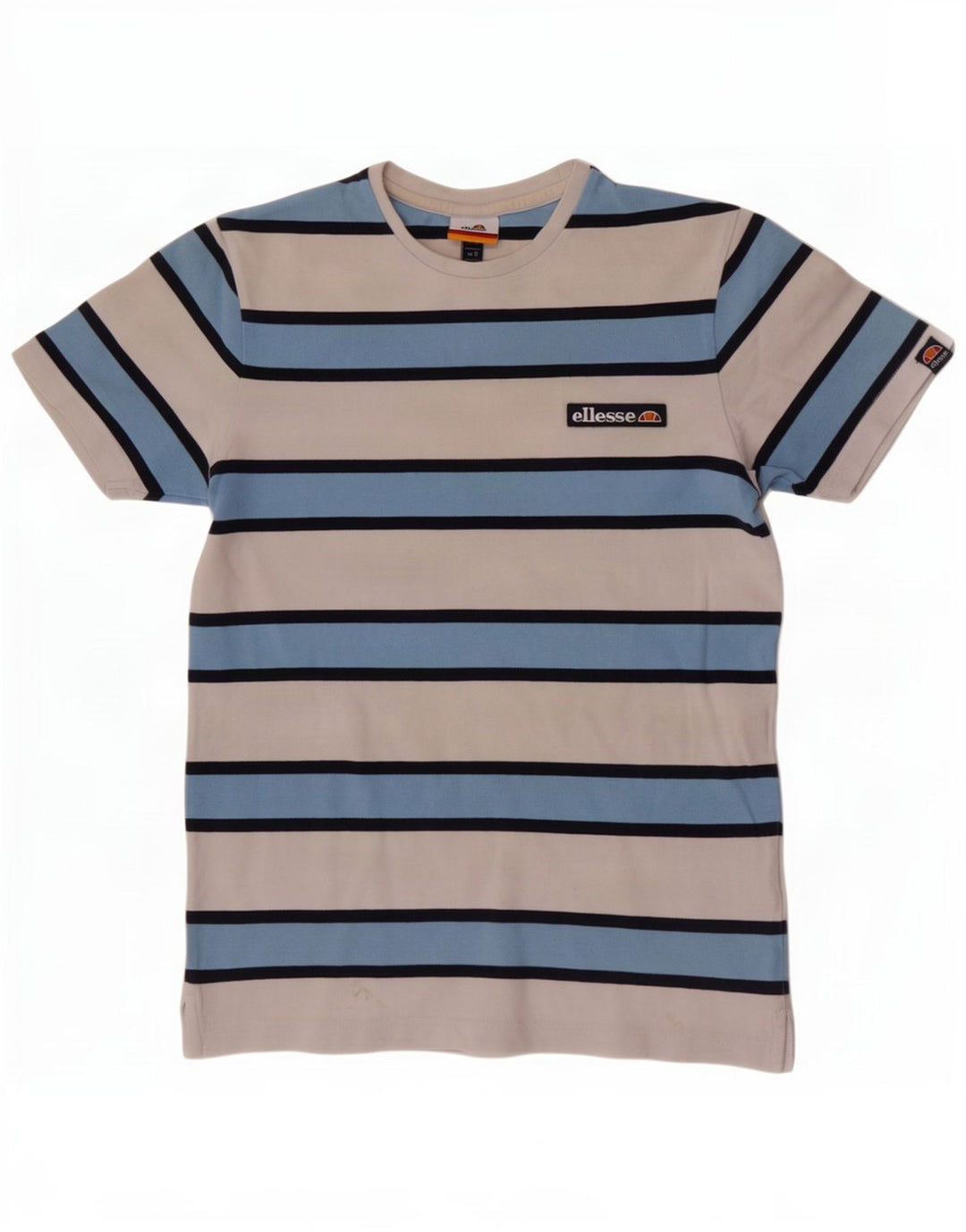 Ellesse Camiseta Masculina Top Pequeno Listrado Branco