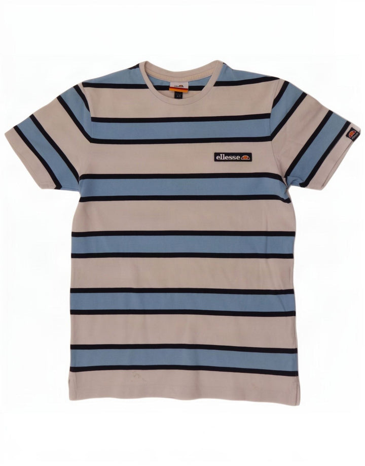 Ellesse Camiseta Masculina Top Pequeno Listrado Branco