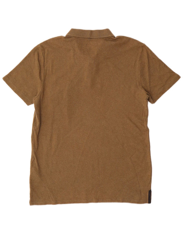 Camisa polo masculina Dkny de algodão cáqui médio