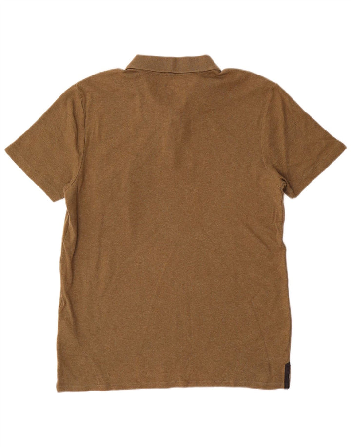 Camisa polo masculina Dkny de algodão cáqui médio